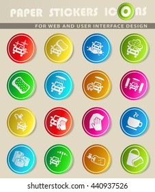 car wash service web icons for user interface design