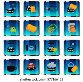 car wash service web icons for user interface design