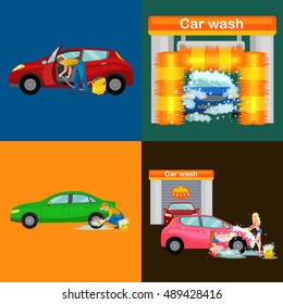 car wash services, auto cleaning with water and soap