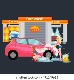 car wash services, auto cleaning with water and soap