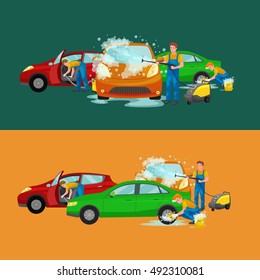 car wash services, auto cleaning with water and soap
