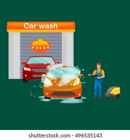 car wash services, auto cleaning with water and soap