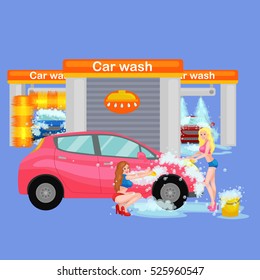 car wash services, auto cleaning with water and soap
