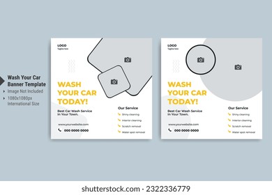 A Car Wash And Servicing Banner Template For Social Media