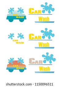 Car wash shop logo design concept,business