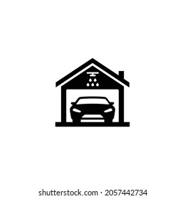 Car wash simple flat icon vector illustration