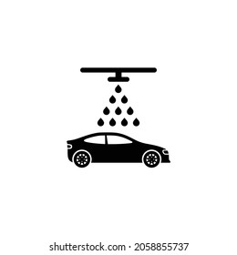 Ilustración de vectores de iconos planos simples de lavado de coches