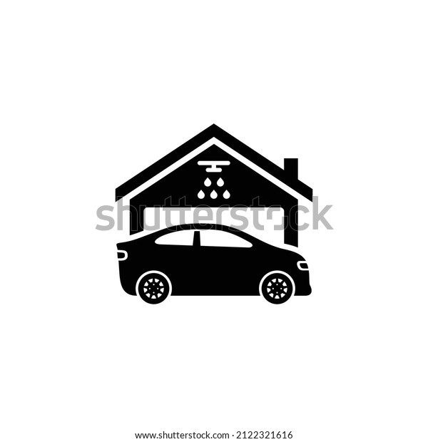 Car wash simple flat icon vector illustration. Car\
wash icon vector