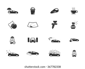 Car wash simply icons for web