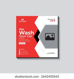 Car wash social media post design