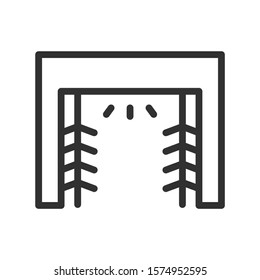Car wash, wash station, linear icon. Editable stroke