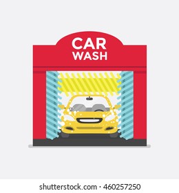Car wash station. vector 
