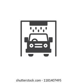 Car wash station vector icon. filled flat sign for mobile concept and web design. Auto wash solid icon. Symbol, logo illustration. Pixel perfect vector graphics