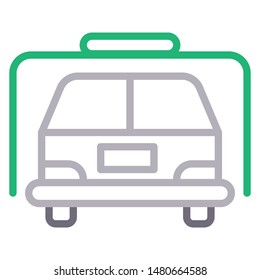 car wash thin line vector icon