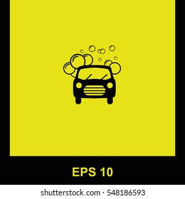 Car wash vector black icon. Isolated illustration. Business picture.