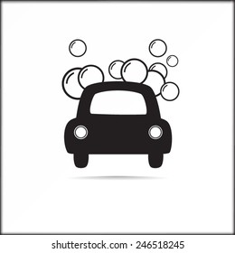 Car wash vector icon 
