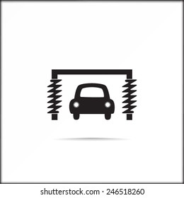Car wash vector icon 