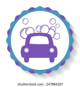 Car wash vector icon 