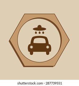 Car wash vector icon