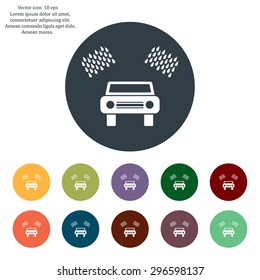 Car wash vector icon.