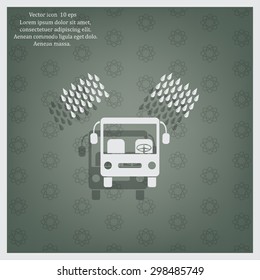 Car wash vector icon.