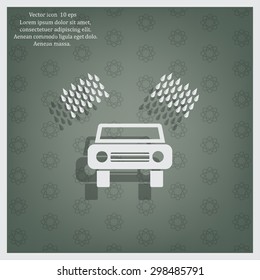 Car wash vector icon.