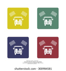Car wash vector icon.