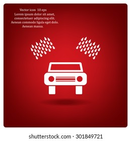 Car wash vector icon.