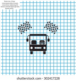 Car wash vector icon.