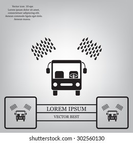 Car wash vector icon.