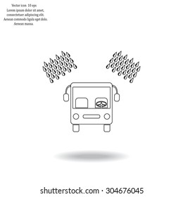 Car wash vector icon.