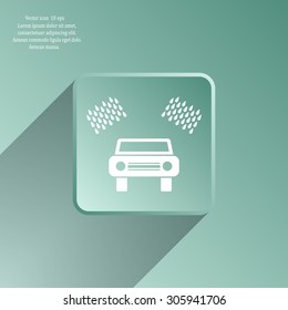 Car wash vector icon.