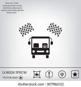 Car wash vector icon.