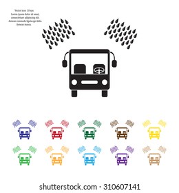 Car wash vector icon.