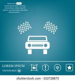 Car wash vector icon.