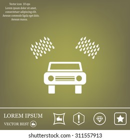 Car wash vector icon.