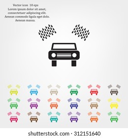 Car wash vector icon.