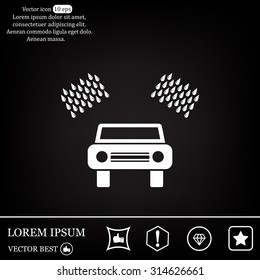 Car wash vector icon.
