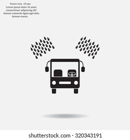 Car wash vector icon.