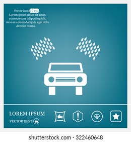 Car wash vector icon.