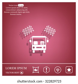 Car wash vector icon.