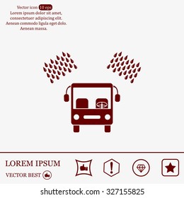 Car wash vector icon.