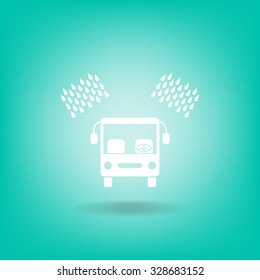 Car wash vector icon.