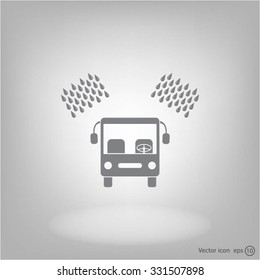 Car wash vector icon.
