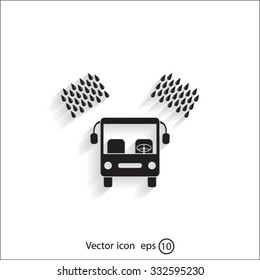 Car wash vector icon.