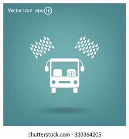 Car wash vector icon.