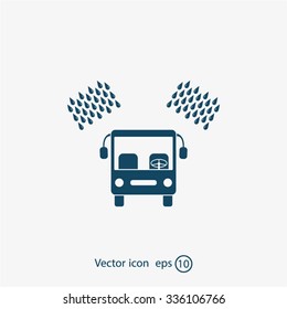 Car wash vector icon.