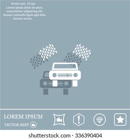 Car wash vector icon.