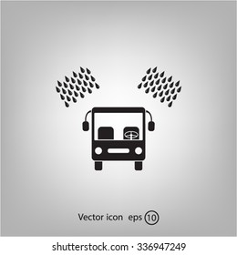 Car wash vector icon.