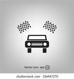 Car wash vector icon.